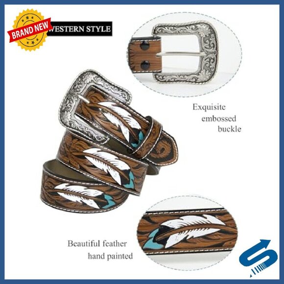 Western Belt with Removable Buckle - 1.5\